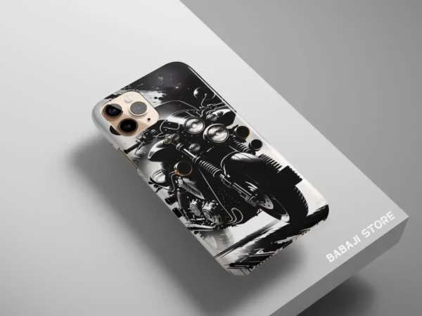 Black and white Motorcycle Phone Case